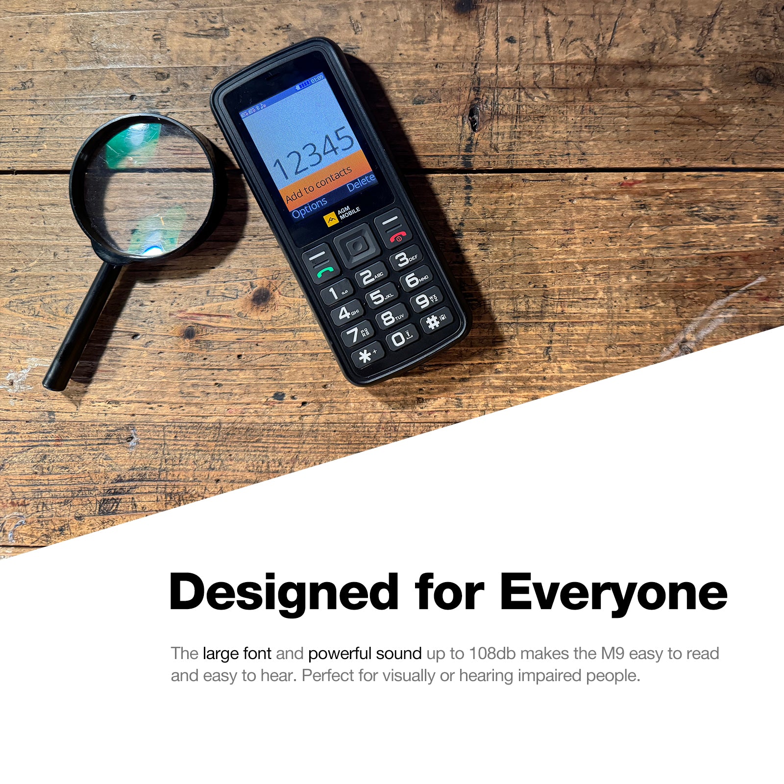 AGM M9 | Rugged | 4G | Ergonomic | User Friendly | Fast Dial | Dual SIM